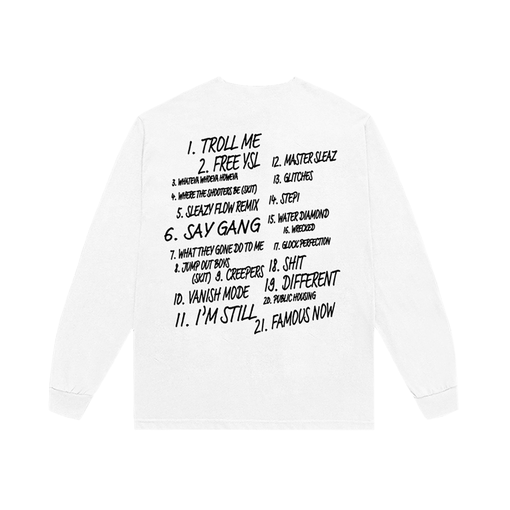 WTSB Tracklist Long Sleeve T-Shirt Back