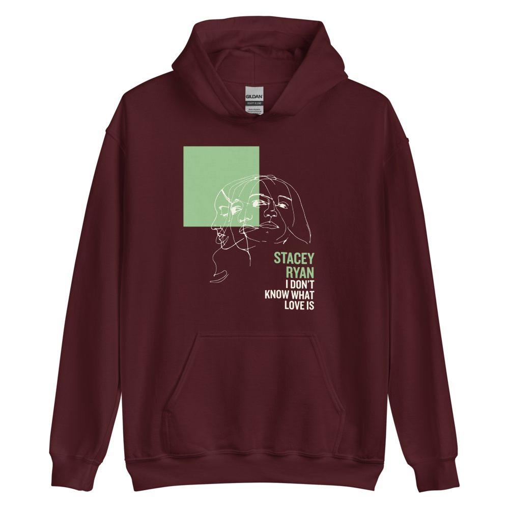 IDKWLI Line Drawing Hoodie Maroon