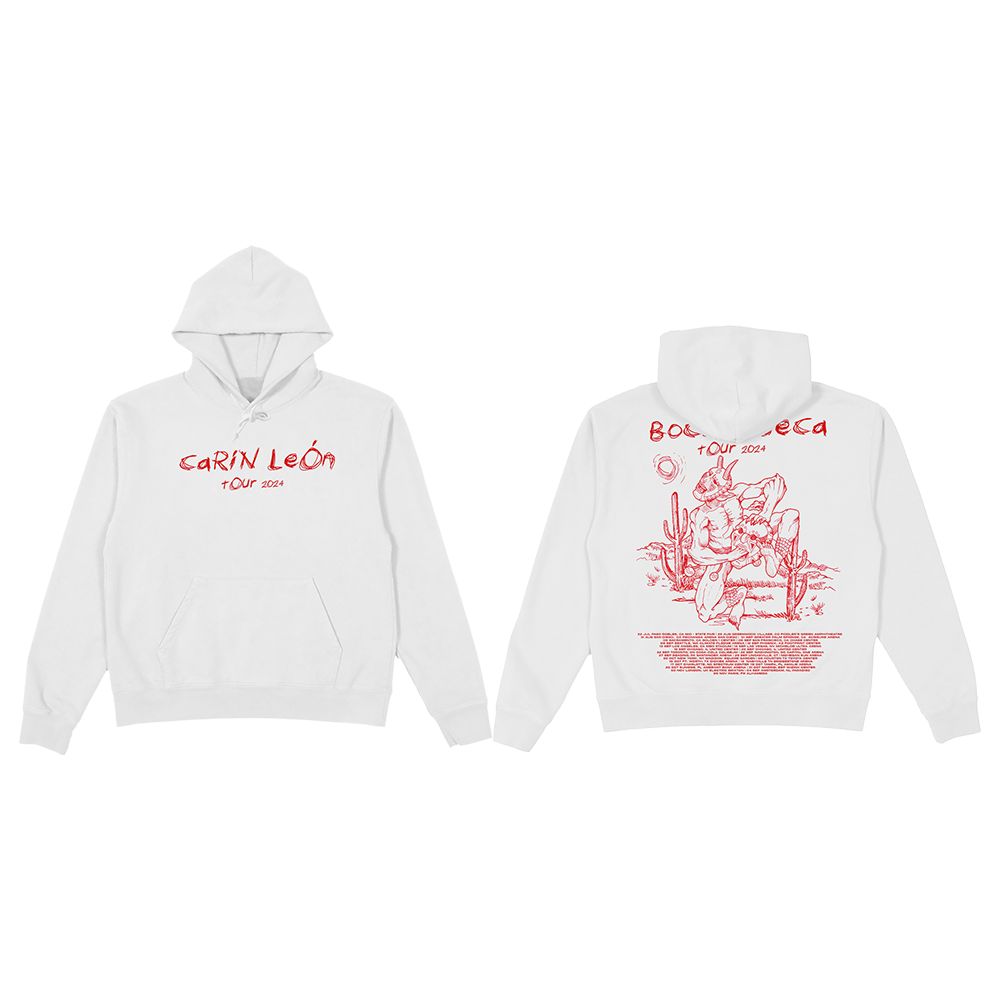 White Sketch Hoodie